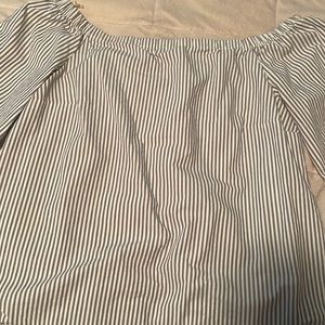 Off the shoulder beach/lake shirt